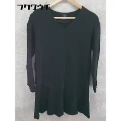 ◇ ADAM ET ROPE アダムエロペ レイヤード調 長袖 ミニ ワンピース サイズ38 ブラック レディース 【中古】 【1002802381843】