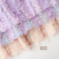 frill chiffon フリルシフォン　韓国生地　ベビー服犬服　ハンドメイド資材