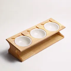 ☆ ホワイト ☆ ペット食器台 petorb23 ペット 食器台 フードボウル 犬 猫 フードボール 食事台 食器 フードボウルスタンド フードスタンド 高さがある 餌台 ご飯台 テーブル 3碗タイプ 餌入れ おしゃれ かわいい ペットグッズ ペット用品のサムネイル