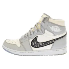 NIKE (ナイキ) ×DIOR AIR JORDAN 1 HIGH OG ディオール エアジョーダン1 ハイカット スニーカー ホワイト/グレー US11 CN8607-002のサムネイル