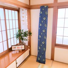 琴(箏)ゆたん　油単　カバー　水色地