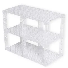 【数量限定】クラシック 互換性 プレート 16×32ポッチ ブロック 両面 基礎板 柱付き 板3枚 クリア 柱12本 INIBUD セット