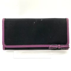 🌟最終価格🌟【PRADA】プラダ 長財布 リボン パープル ブラック ナイロン レザー ロングウォレット ★