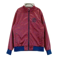 サイズ：LL FILA GOLF フィラゴルフ  裏フリース ジップジャケット チェック柄 レッド系 [240101520510] ゴルフウェア メンズ ストスト