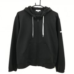 【美品】ブラックアンドホワイト ジップパーカー 黒 袖ロゴ  レディース L ゴルフウェア Black＆White
