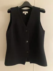 COS ウールベスト　美品 OPEN-SIDE ZIP-UP WOOL VEST オープンサイドジップアップウール