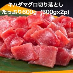 寿司ネタ キハダマグロ(鮪 まぐろ) 赤身切落し300ｇ×2p お刺身 600ｇ 業務用 のせるだけ すしねた 生食用 きはだ 手巻き寿司