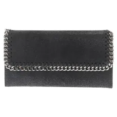 STELLA McCARTNEY (ステラマッカートニー) CONTINENTAL FLAP WALLET ECO SHAGGY DEER ファラベラ コンチネンタルフラップ ロングウォレット 長財布 ブラック