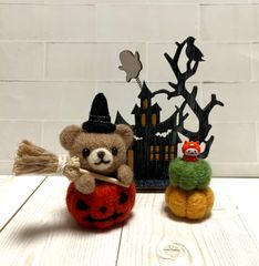 ハロウィン  クマカボチャとカボチャ団子
