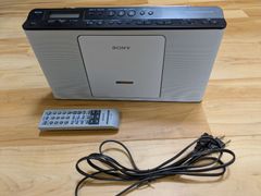 ソニー CDラジオ ZS-E80 : FM/AM/ワイドFM対応 語学学習用機能搭載 ホワイト ZS-E80 W