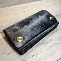 【トラッカーウォレット ロング 3層】 TALON ブライドルレザー ゴールド