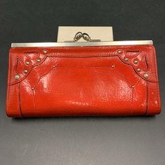 極美品 角スレなし 牛革 FRAME WORK 長財布 軽量 機能性抜群 赤 - メルカリ