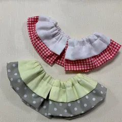 st11.フリルスタイ スタイ つけ襟  リバーシブル　2枚セット　ハンドメイド