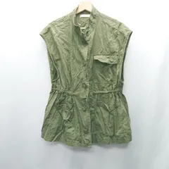 ◇ ⊂ ap retro ウエストゴム ミリタリーベスト サイズF カーキ レディース E  【1502060006996】