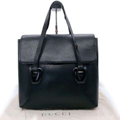 グッチ ハンドバッグ コンパクト 貴重 美品 人気 ブラック レザー GUCCI