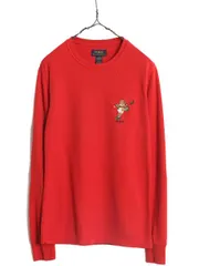 【お得なクーポン配布中!】 ポロベア ポロ ラルフローレン サーマル 長袖 Tシャツ メンズ S ロンT キャラクター ポロベアー 刺繍 ワッフル ワンポイント クルーネック