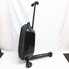 廃盤 micro laggage マイクロラゲッジ ML0002 キックボード付きキャリーケース スーツケース ブラック×グレー 黒 箱付き 保管品 現状品 E052MF