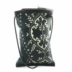 マニプリ manipuri スカーフ柄スマホケース ポシェット ショルダーバッグ レザー 切替 F 黒 ブラック 22092230001910 タグ付き /BB ■OF