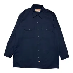 《USA製》dickies ディッキーズ ワークシャツ  ブラック 黒 長袖シャツ 古着 （16-16 1/2 × 32/33）