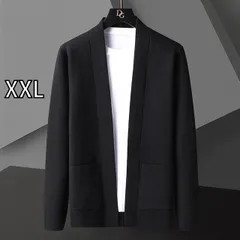 [XXL]メンズ 服 シンプル ファッション オシャレ 大人 かっこいい 大きいサイズ ストリート 紳士服 春　秋 カーディガン セーター 薄手 Vネック アウター カジュアル ジャケット ゆったり