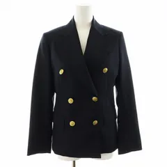 マディソンブルー MADISONBLUE W6B LINEN PEARL JACKET テーラードジャケット ダブル 紺ブレ 金ボタン ウール XS 紺 ネイビー /AN26のサムネイル