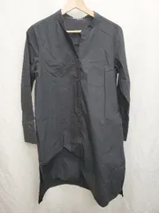 ◇ Θ le.coeur blanc コットン100% 長袖 膝下丈 シャツ　ワンピース サイズ38 ネイビー レディース P  【1411070003034】