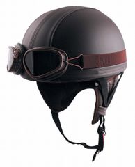 LEATHERヘルメット レザーブラウン RD-98 50806 スピードピット (頭囲 TNK工業 58cm~60cm未満)