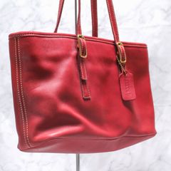 COACH コーチ トートバッグ ショルダーバッグ レザー 赤 レッド