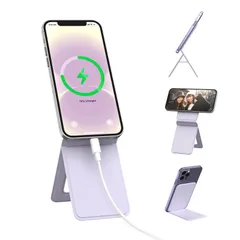 【新着商品】Bettdow スマホスタンド 卓上 携帯スタンド 強力磁力スタンド PUレザー素材 耐久 七変化マルチスタンド 薄型 軽量 多角度調整 折り畳みマグネットリング Magsafe 対応 iPhone16/15/14/13/12シリーズ全機種対応 縦