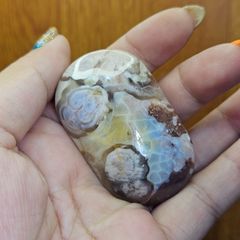 フラワーアゲート パーム 123.フラワーアゲート パーム【天然石・鉱物・パワーストーン