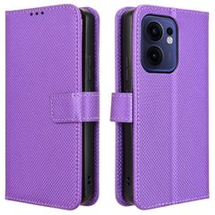 OPPO Reno13 A ケース 手帳 チェック柄 手帳 ケース 【Color】パープル
