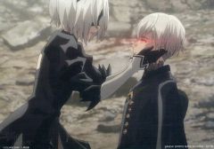 [중고] 캔버스 보드 · 캔버스 아트 2B & 9S (얼굴 안고) 캔버스 스타일 보드 [이치 반 쿠지 NieR : Automata Ver1.1a] H 상