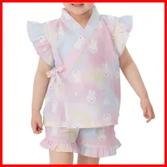 【数量限定】子供服 甚平セット 浴衣 女の子 キッズ ベビー 綿100％ 総柄 ミッフィー miffy 90 100 [chil2] 110 120cm