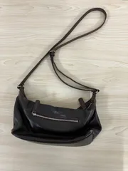 美品▪マーガレットハウエル レザー ショルダーバッグ 本革 ブラック▪希少 MARGARET HOWELL - マーガレットハウエル オールレザー