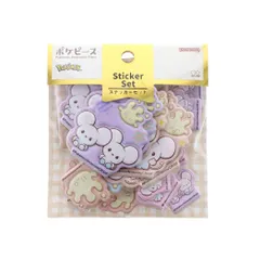 【メール便】ポケットモンスター ダイカットステッカー ステッカーセット ポケピース マホミル＆ワッカネズミ ポケモン サンスター文具 スマホデコ デコステッカー キャラクター グッズ 