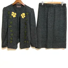 #wnc サイトウトヨコ 斉藤都世子 セットアップ スカートスーツ ツーピース グレー ニット ラメ レディース [812405]