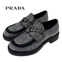 プラダ PRADA ローファー 革靴 靴 シューズ サテン ブラック