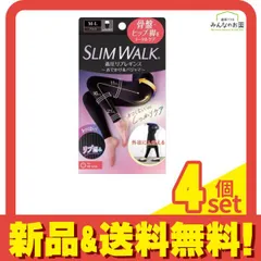 スリムウォーク 着圧リブレギンス 1足入 (M～L) 4個セット まとめ売り