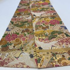 丸帯 アンティーク ヴィンテージ 全通 金帯 408cm 花嫁衣装 貸衣装 中古 リサイクル 結婚式 婚礼 着付け 舞台 きもの 着物 4103
