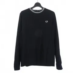フレッドペリー FRED PERRY Twin Tipped Long Sleeve T-Shirt ティップライン カットソー ロンT ワンポイントロゴ L 黒 ブラック M9602のサムネイル
