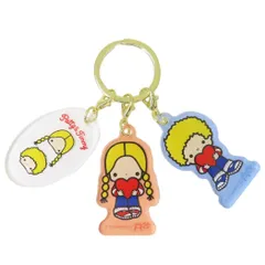 【メール便】パティ＆ジミー キーリング 3チャームキーホルダー サンリオ ティーズファクトリー アクリルキーホルダー アクキー キャラクター グッズ 