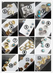 ジェルネイル ネイルパーツ 台座 ラインストーン メタルパーツ ターコイズNL3