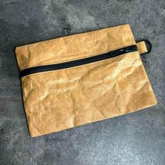 ポーチ　小物入れ　タイベック　軽量　キャンプ　登山　茶色　珈琲色