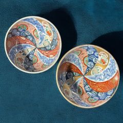 【現品限り!!】2組鉢 伊万里 [龍草花文] ねじり模様 金彩 赤絵 色絵 鉢 丸皿 盛り皿 飾り皿 古伊万里 古美術 和食器 骨董品 アンティーク