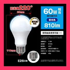 ★スタッフおすすめ！売れ筋★スタイルド LED電球 調光器対応 一般電球タイプ 口金直径26mm 60W形相当 昼光色 広配光タイプ 密閉器具対応 HA8D26D1