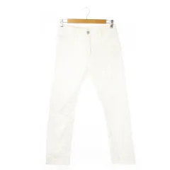エンポリオアルマーニ EMPORIO ARMANI コットンパンツ テーパード ストレッチ ロゴプレート Slim Fit 33 白 ホワイト /CK15 ■GY19のサムネイル