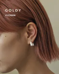 【SALE】GOLDY/ゴールディ/ロンバス & スクエア ライン 2ペア ピアス/アクセサリー/1230608