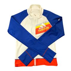 【未使用】 adidas ラッシュガード オフホワイト/ブルー/オンンジ　 OT サイズM