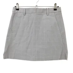 【新品】アディダス コーデュロイスカート ライトグレー×白 格子チェック インナーパンツ付 レディース L ゴルフウェア adidas