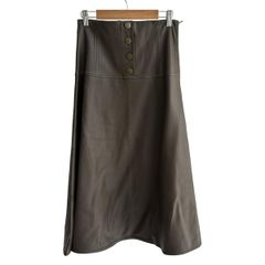 GRACE CONTINENTAL(グレースコンチネンタル) ロングスカート サイズ38 M レディース - ダークブラウン フェイクレザー